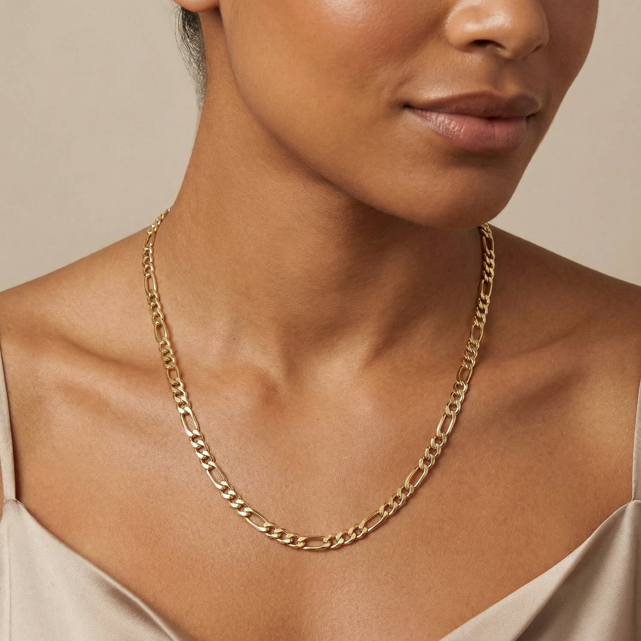 10k Yellow Gold 3.6-mm Figaro Link Chain