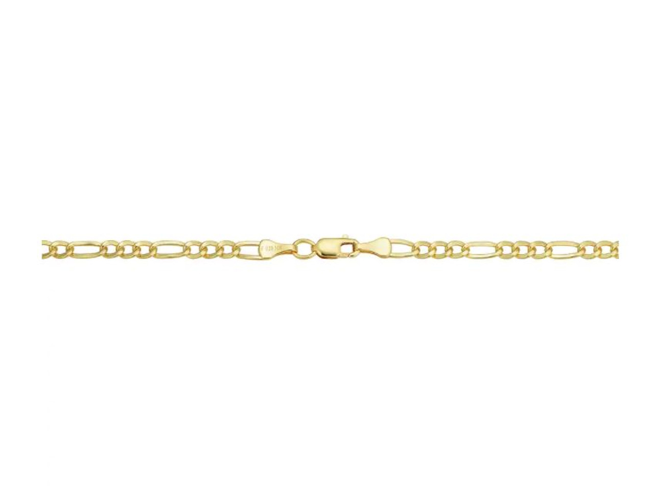 14k Yellow Gold-filled Solid Figaro Link Chain Necklace