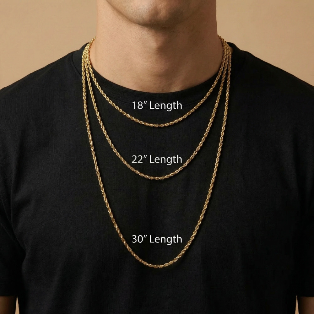 10k Yellow Gold 1.5-mm Semi Solid Rope Chain Necklace