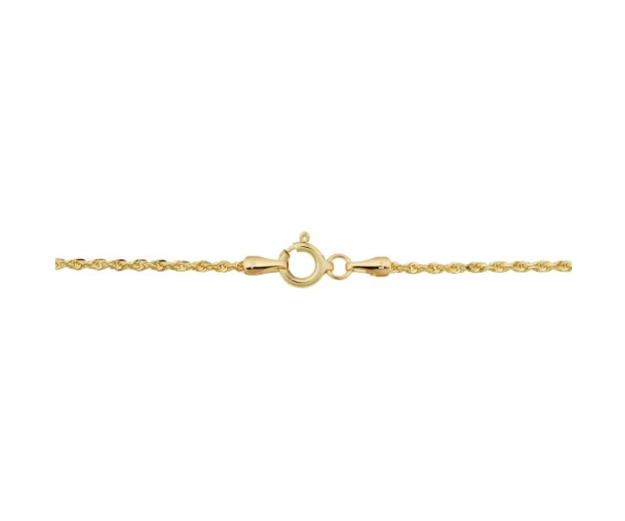 10k Yellow Gold 1.5-mm Semi Solid Rope Chain Necklace