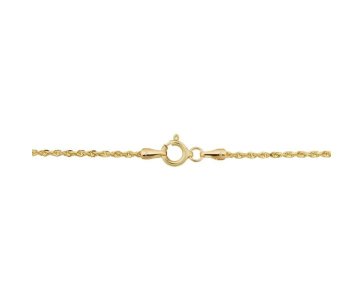 10k Yellow Gold 1.5-mm Semi Solid Rope Chain Necklace