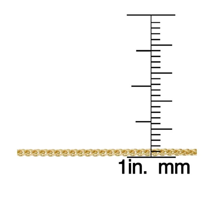 14k Yellow Gold Filled 1.5mm-round Wheat Chain Necklace