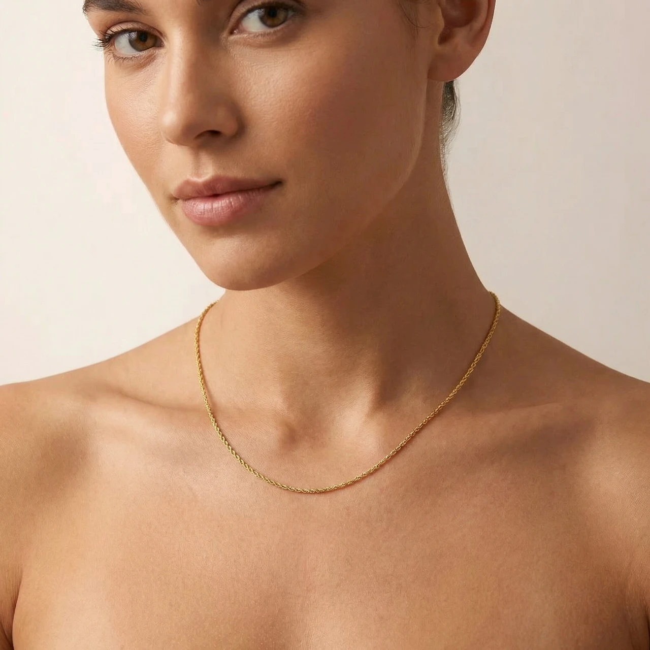 14k Yellow Gold Filled 1.5mm-round Wheat Chain Necklace