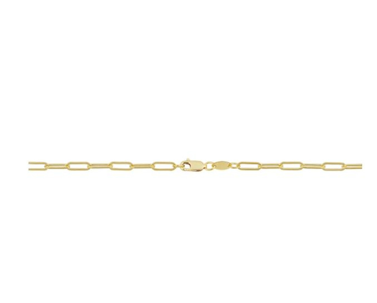 Gold-Filled 14K/20 Post Earring with 3-Link Paperclip Chain (1