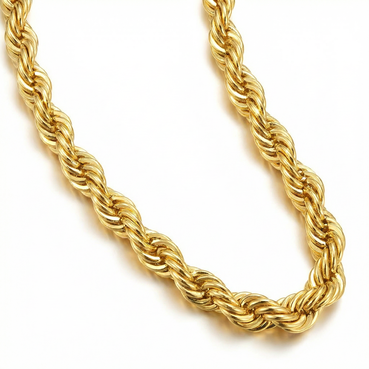 Yellow 14KT Gold Filled Men's 4.2mm Rope Chain Necklace