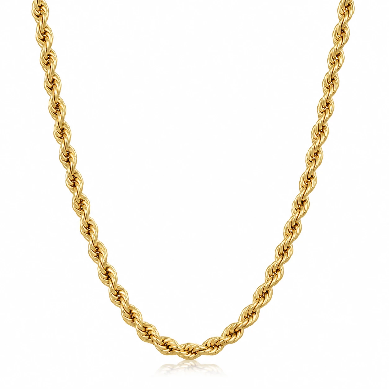 14k Yellow Gold Filled Unisex 2.10 millimeter Rope Chain Necklace
