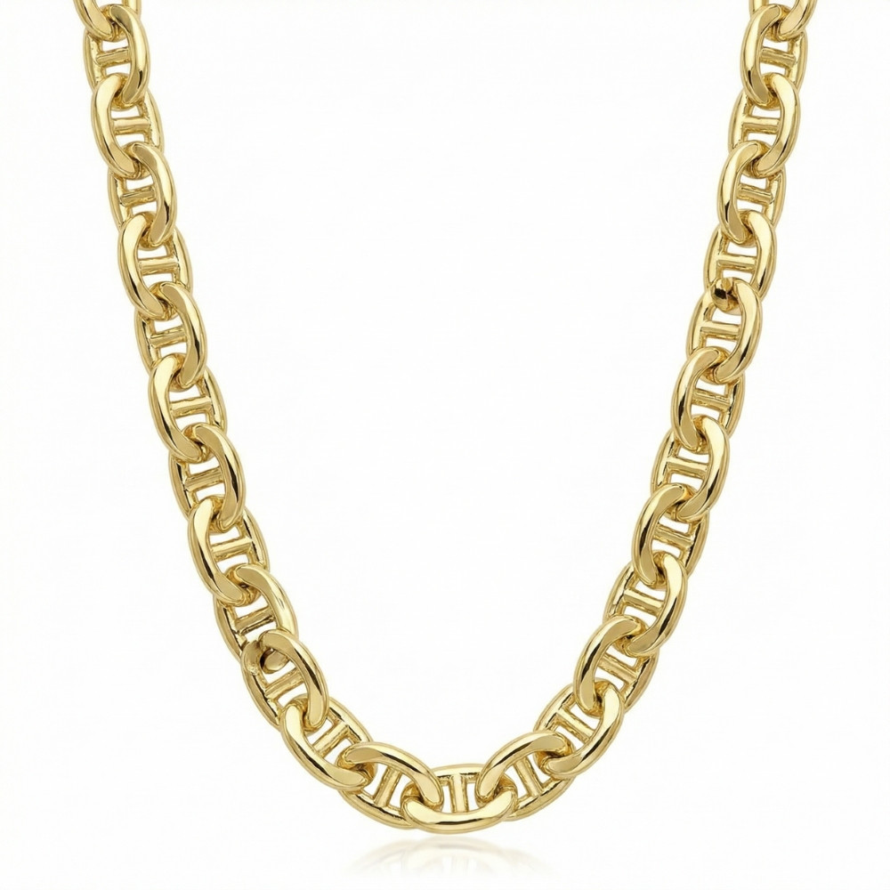 Fremada 14k Yellow Gold Filled Men's 5.9mm Mariner Link Chain Necklace