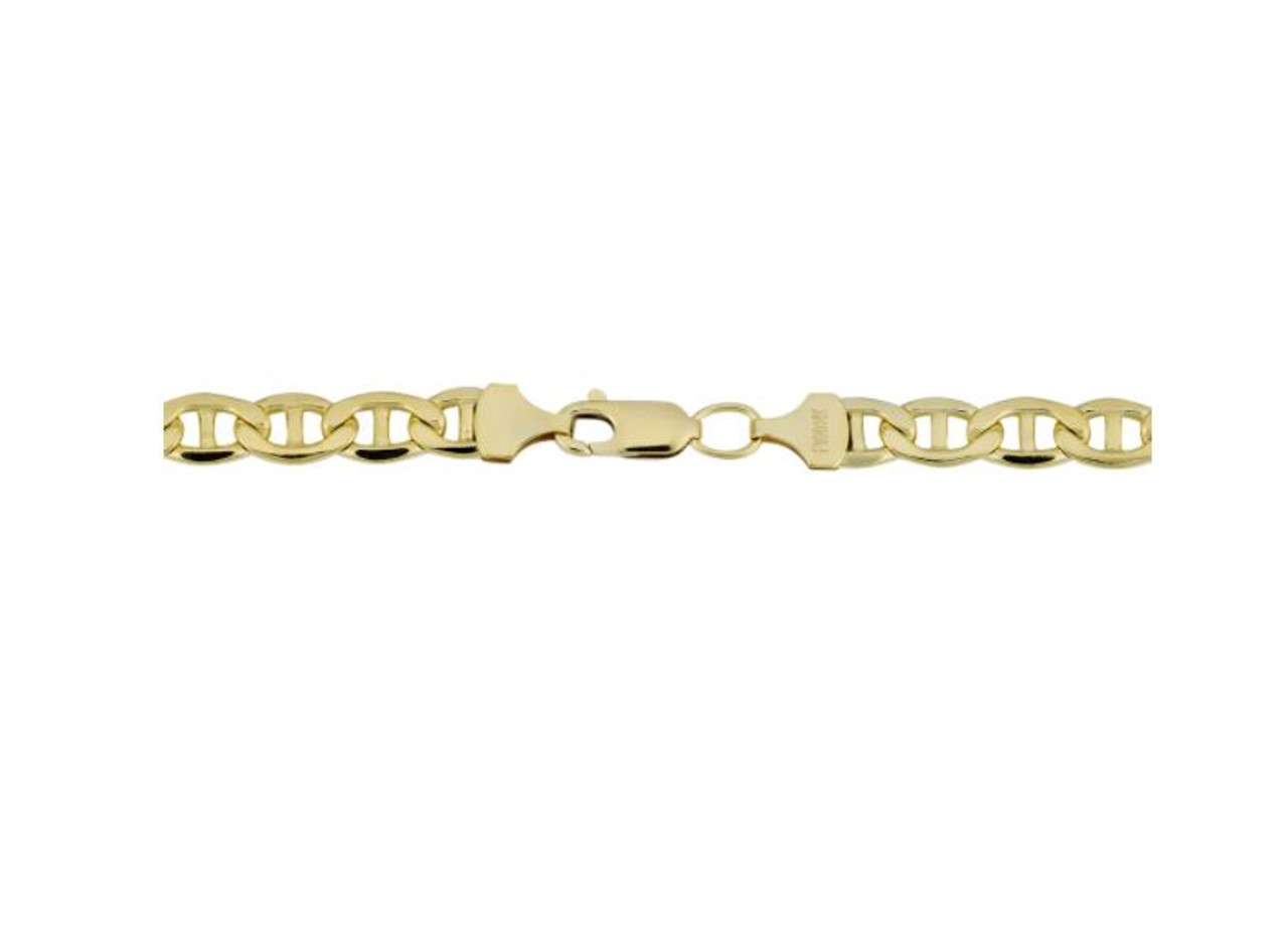 Fremada 14k Yellow Gold Filled Men's 5.9mm Mariner Link Chain Necklace
