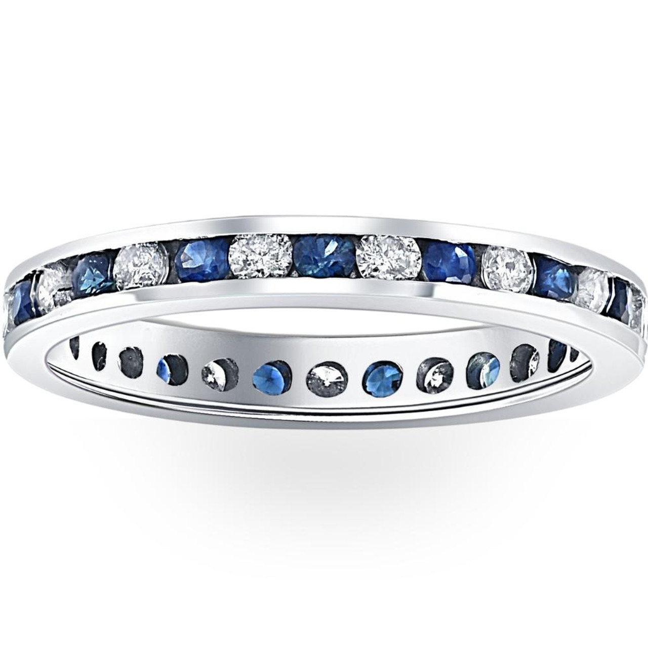 Round Diamond 3-Row Pave Eternity Band