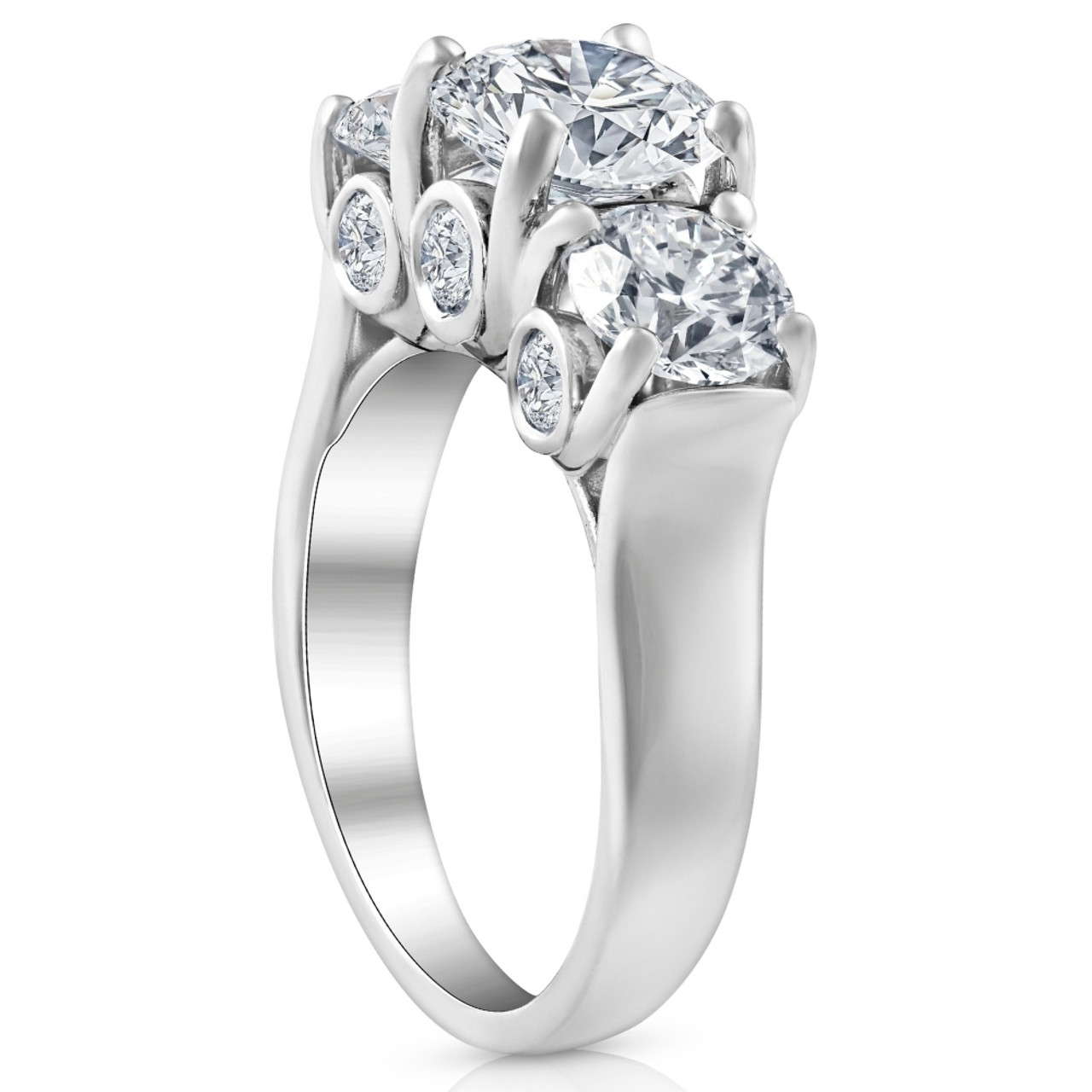 Three-Stone Diamond Engagement Ring 3/8 ct tw Round-cut 14K Yellow Gold