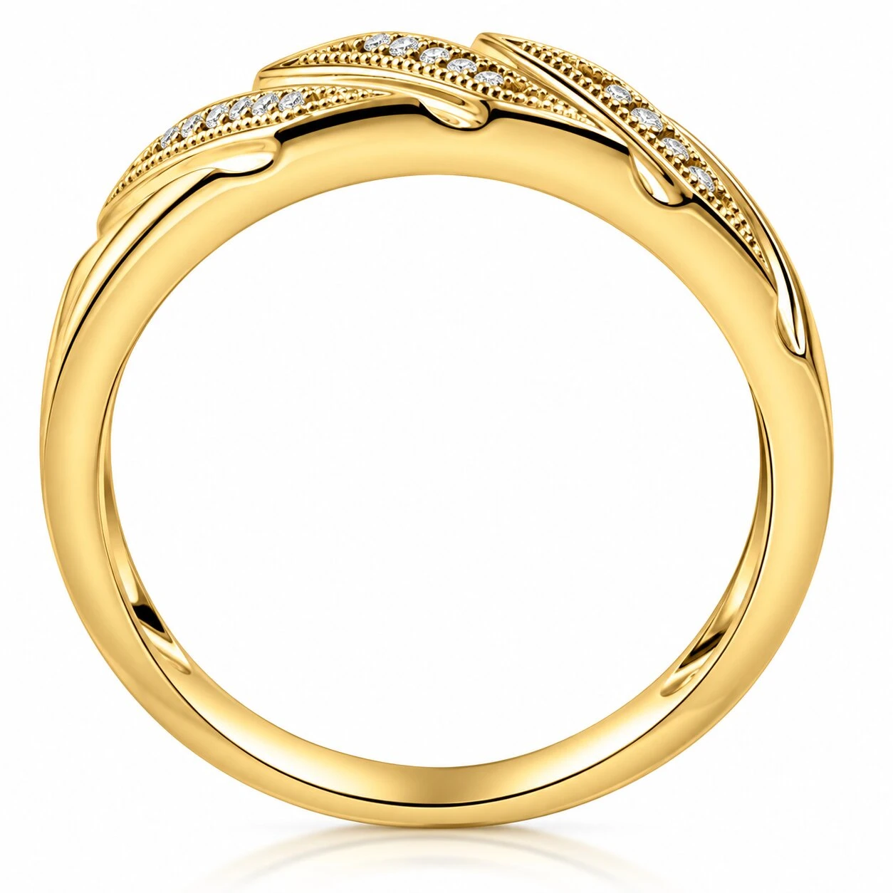 1/5ct Mens Diamond Ring 10K Yellow Gold (G-H, I1)