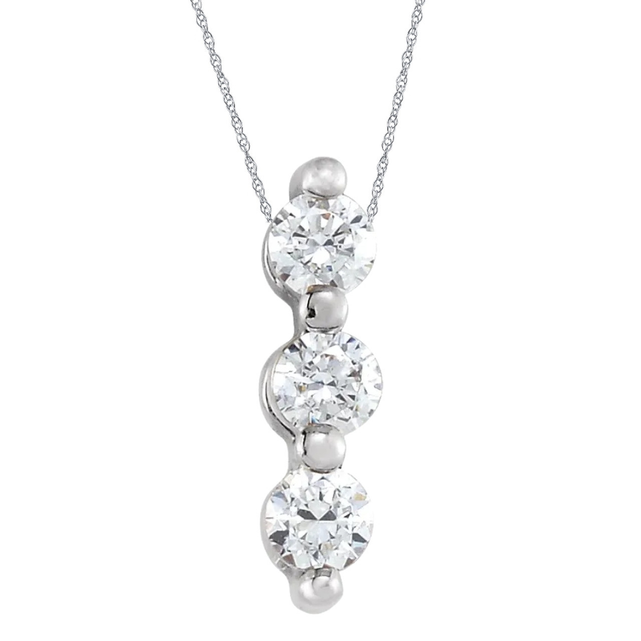 Buy 1/4 Carat 7-Stone Diamond Cluster Pendant Necklace in 10K White Gold at  Amazon.in