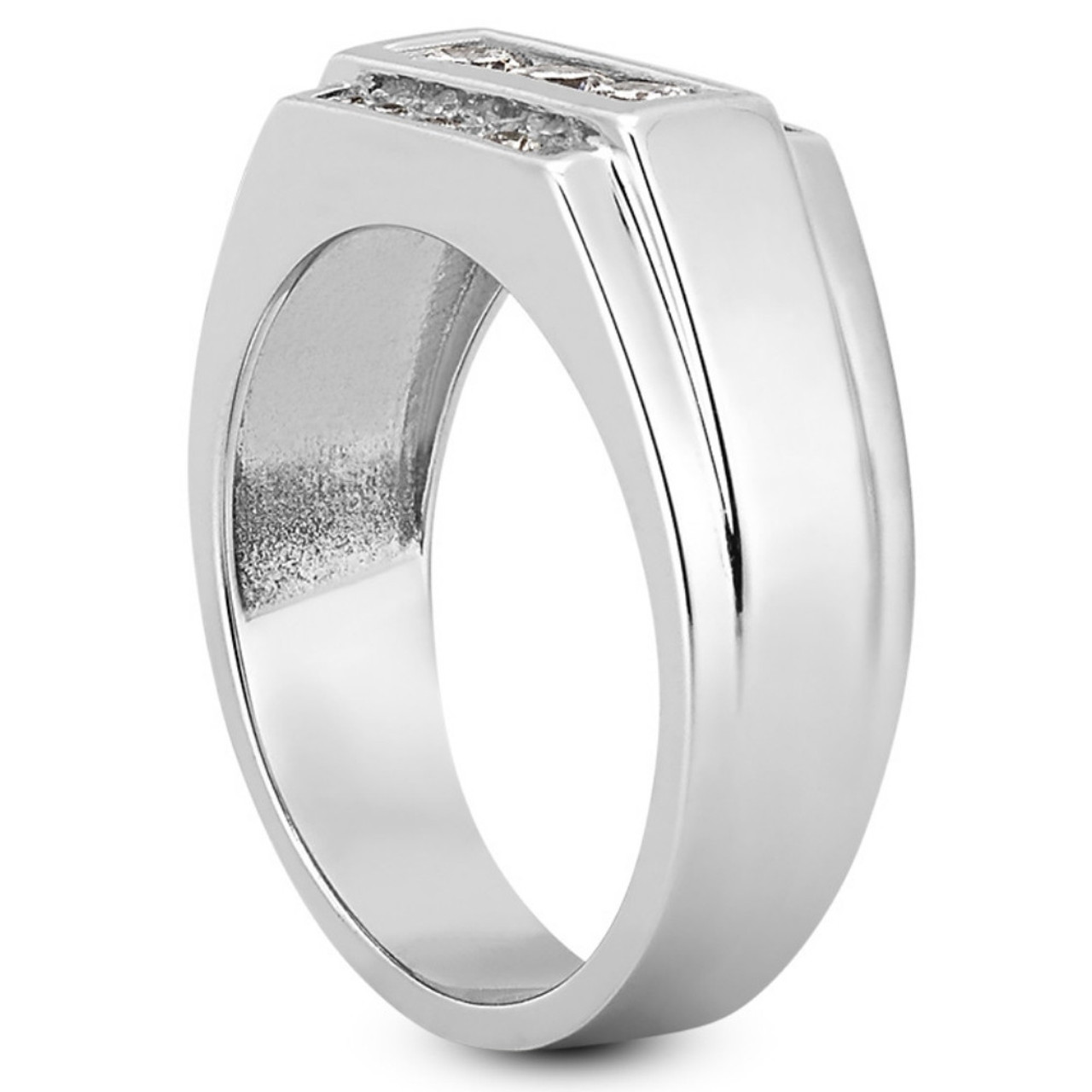 Men's 1 Ct T.W. Diamond Ring 10k White Gold (H-I, I1)