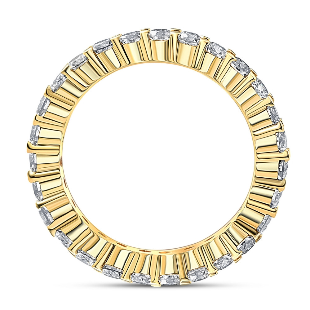 1 1/2 Ct Diamond Eternity Ring 14k Yellow Gold Lab Grown (G-H, SI)