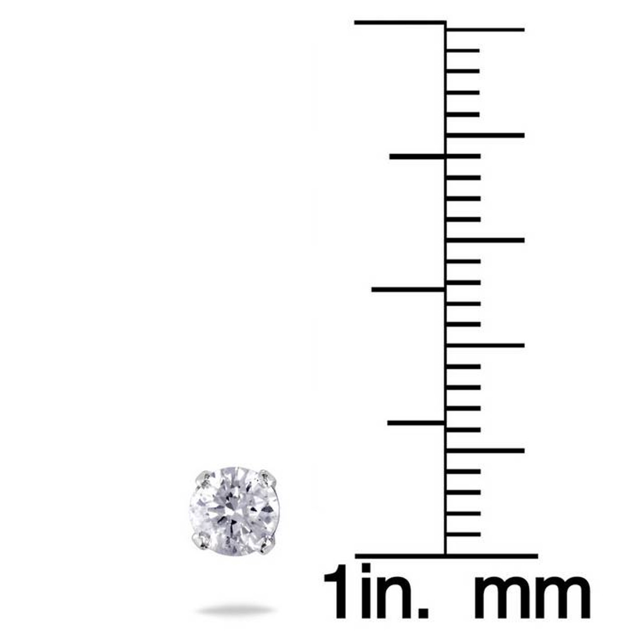 1/2Ct TDW Diamond Studs 14K White Gold (I-J, I2-I3)