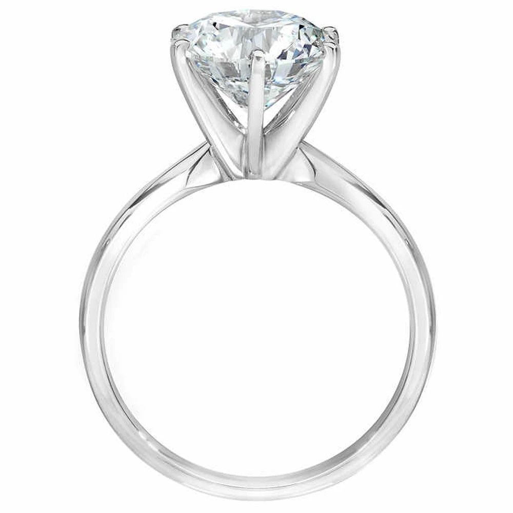 Platinum 3Ct Certified Diamond Solitaire Engagement Ring Lab Grown (G-H, VVS)