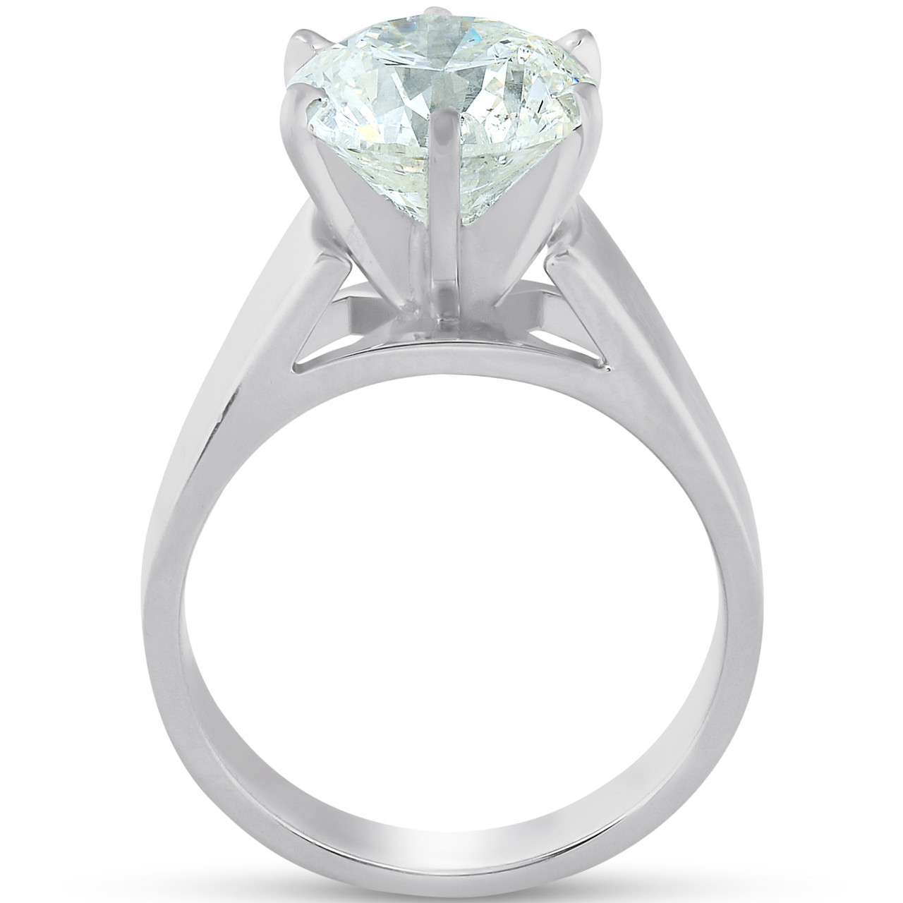 3Ct Diamond Solitaire Engagement Ring 14k White Gold Lab Grown (H-I, VS2-SI1) 3Ct Diamond Solitaire Engagement Ring 14k White Gold Lab Grown (H-I, VS2-SI1)