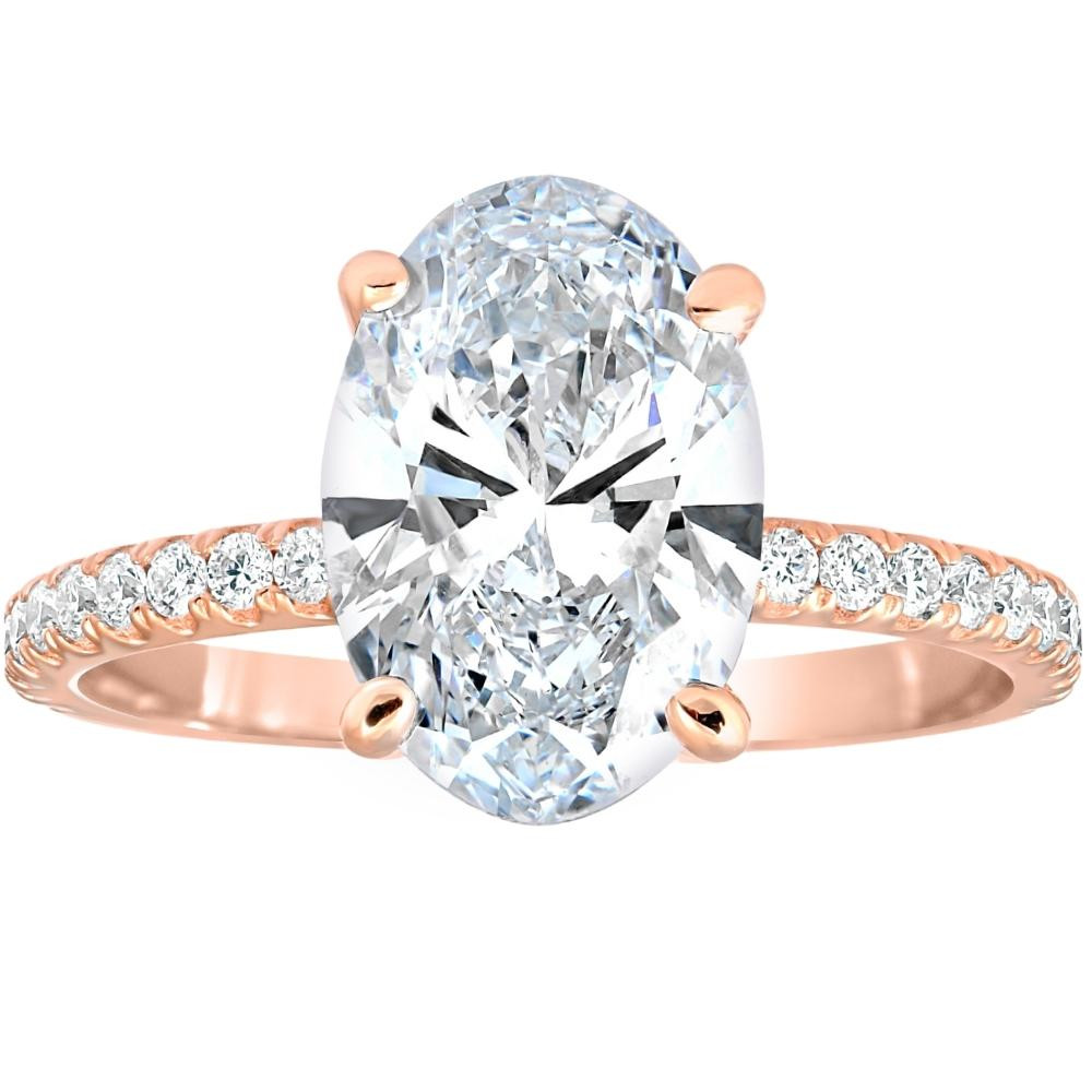Diamond Jewelry 14k Gold Moissanite Engagement Rings 14K Round