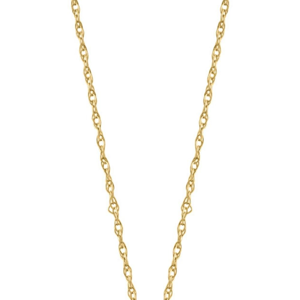 14k Yellow Gold 1/5ct Round Solitaire Real Diamond Pendant (H-I, I1)
