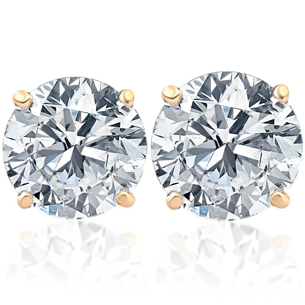 1 1/2ct Lab Grown Diamond Studs 14k Yellow Gold Earrings (F-G, VS)