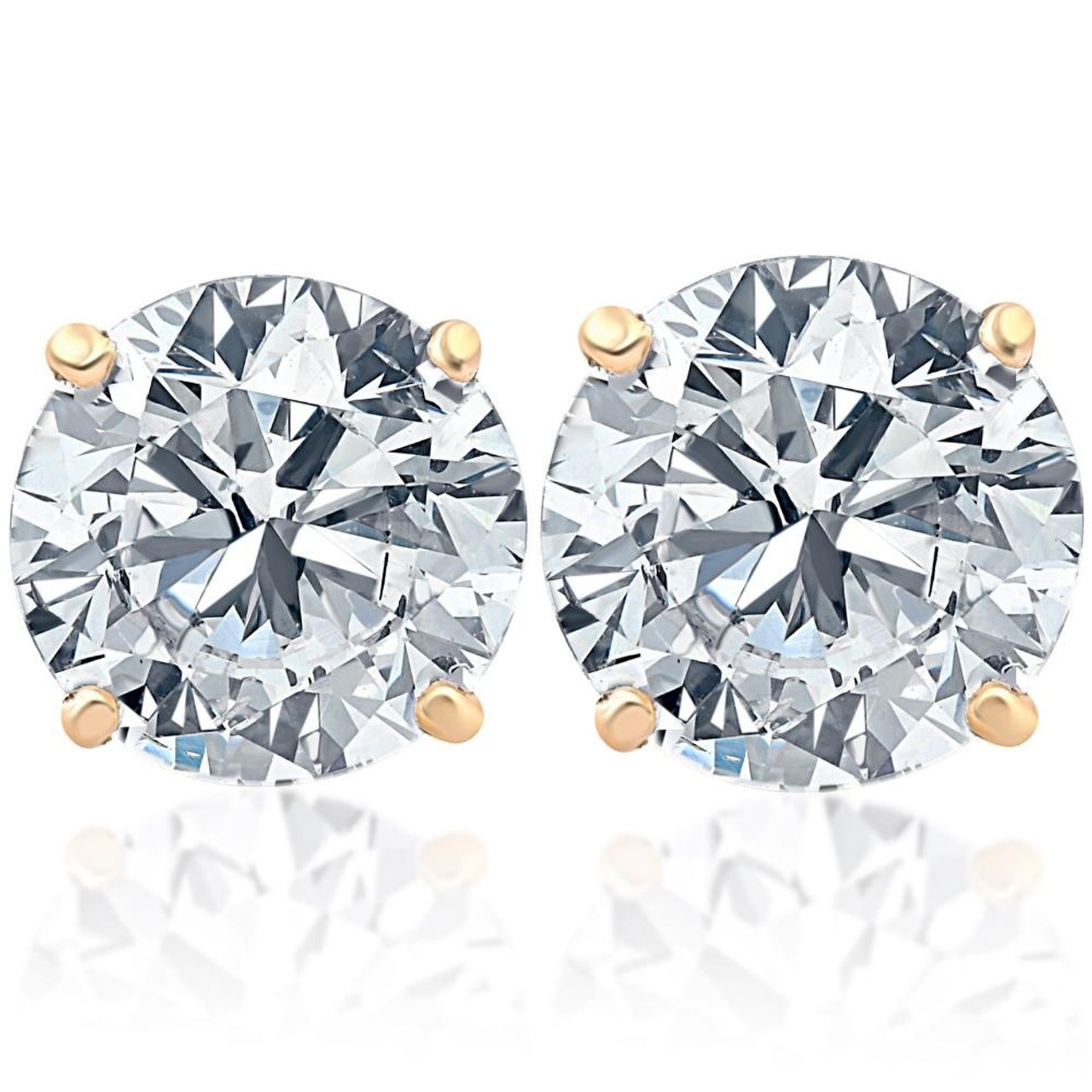 Maeve 1.25 Carat Pizza Wheel Baguette Diamond Stud Earrings in 14k Whi