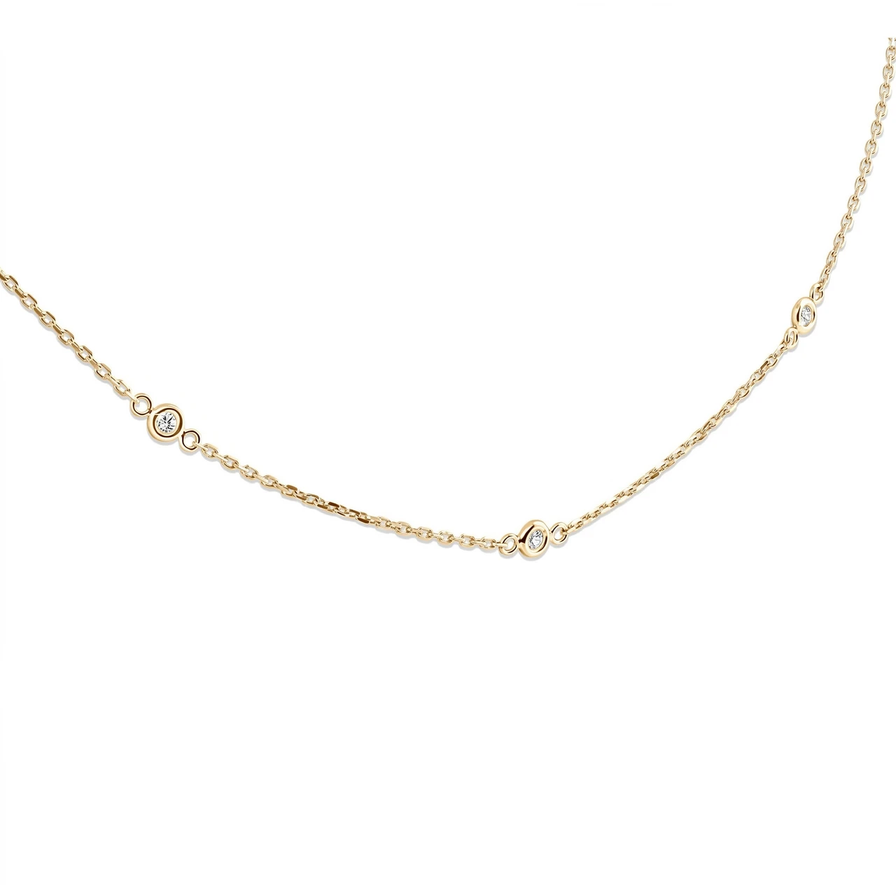 1/4ct Diamonds By The Yard 18" 14K Yellow Gold Women's Necklace (G-H, SI)