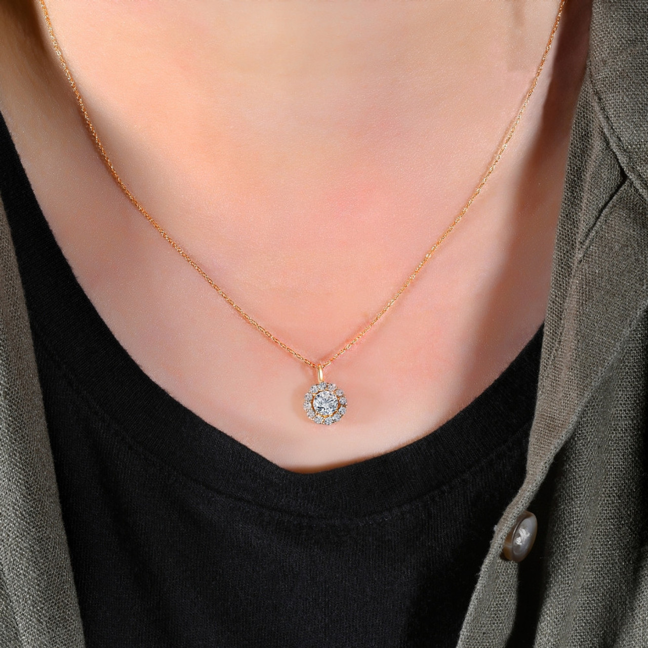 Laboratory Grown | 1 Carat Diamond Pendant | McGuire Diamonds