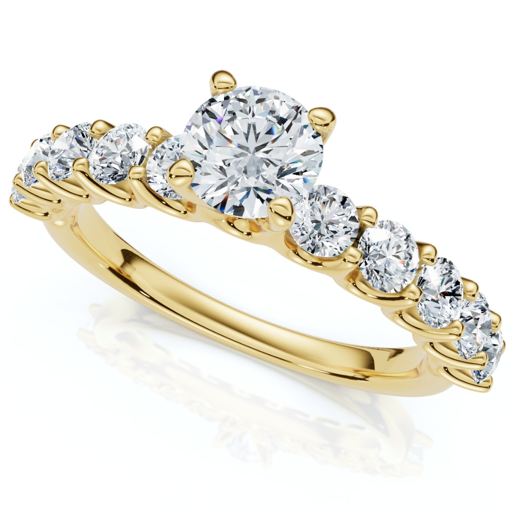 1 Ct Diamond Engagement Ring in 14k White, Yellow, or Rose Gold (H-I, I1)