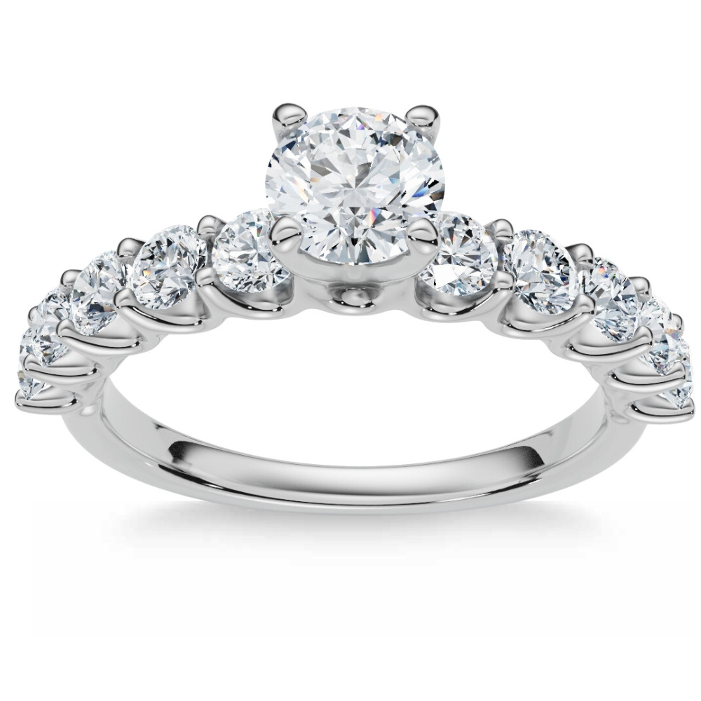 1 Ct Diamond Engagement Ring in 14k White, Yellow, or Rose Gold (H-I, I1)
