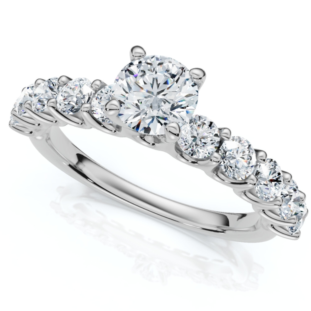 1 Ct Diamond Engagement Ring in 14k White, Yellow, or Rose Gold (H-I, I1)