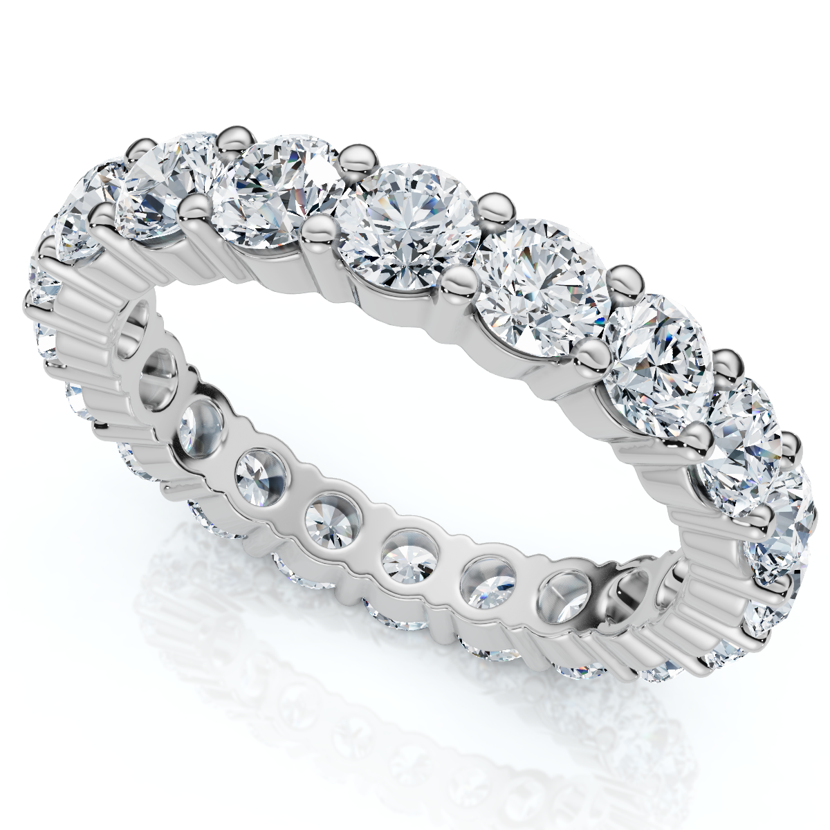 Platinum 3Ct Diamond Eternity Wedding Ring Lab Grown (G-H, VS)