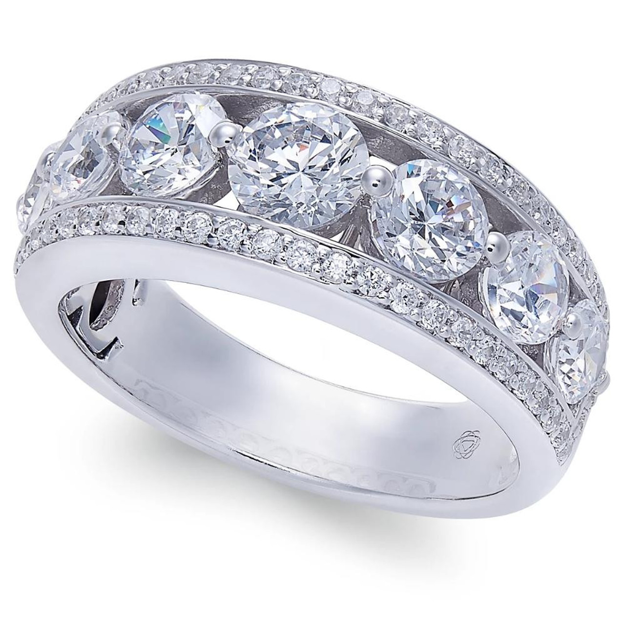 4 Ct Diamond Wedding Ring in 10k White or Yellow Gold Lab Grown (G-H, VS) 4 Ct Diamond Wedding Ring in 10k White or Yellow Gold Lab Grown (G-H, VS)