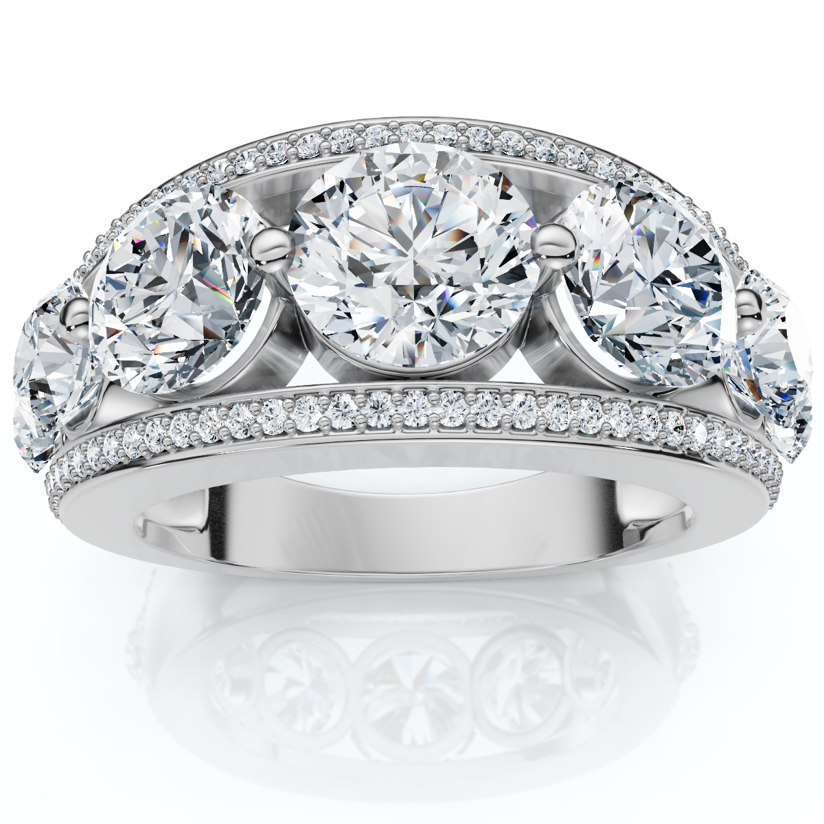 4 Ct Diamond Wedding Ring in 10k White or Yellow Gold Lab Grown (G-H, VS)