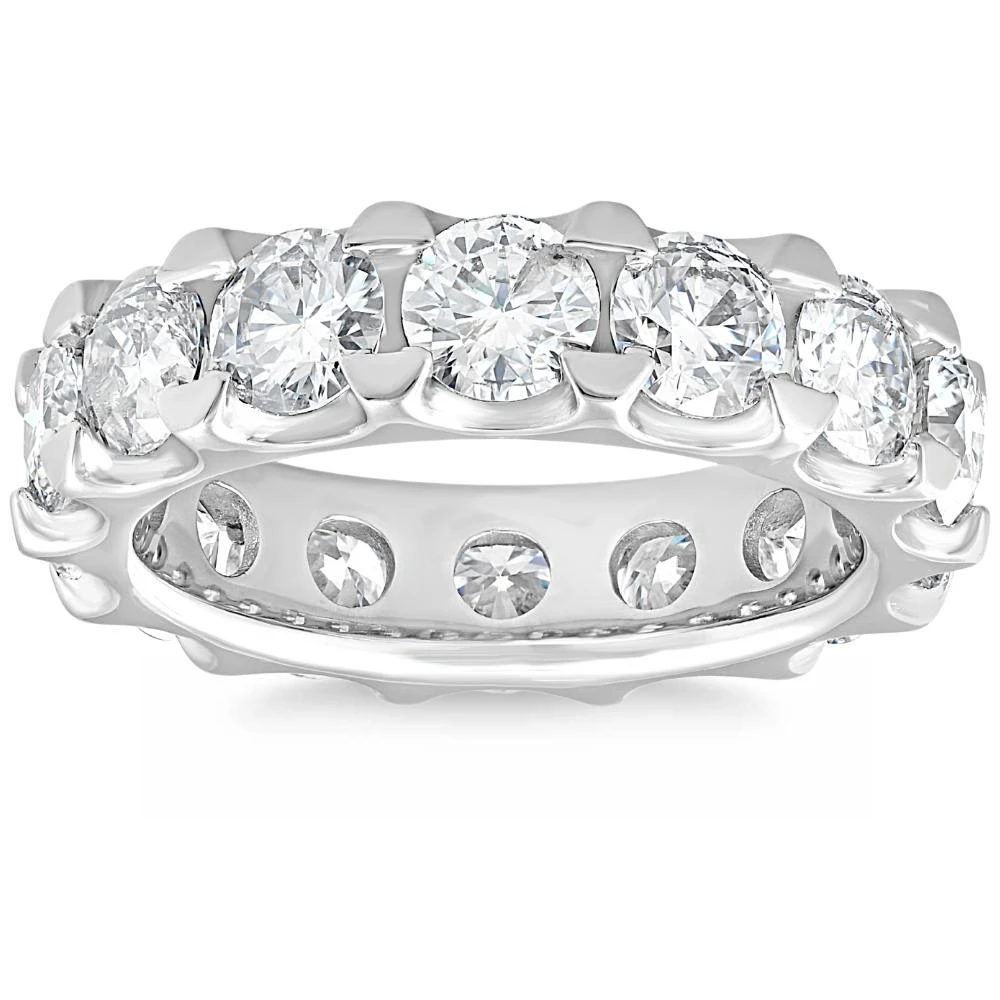 5 Ct Lab Grown Diamond Eternity Ring in 14k White, Yellow, or Rose Gold (G-H, VS)