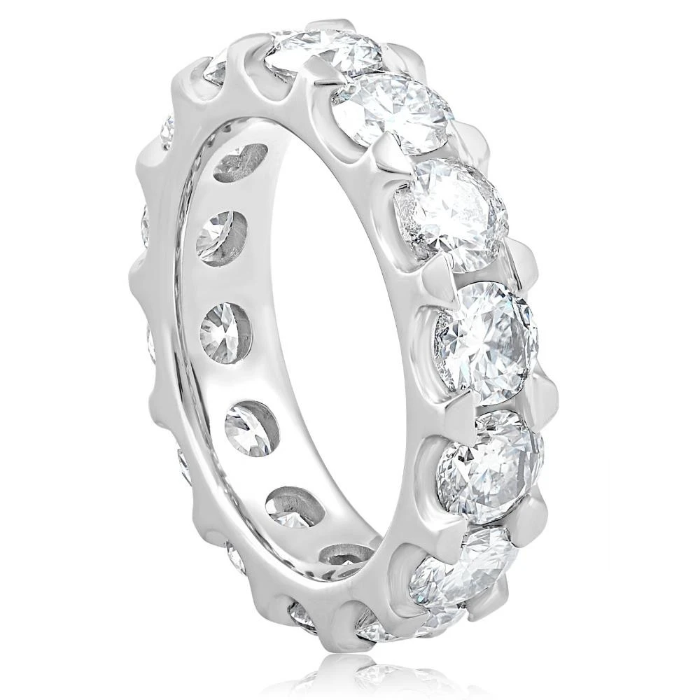 5 Ct Lab Grown Diamond Eternity Ring in 14k White, Yellow, or Rose Gold (G-H, VS)