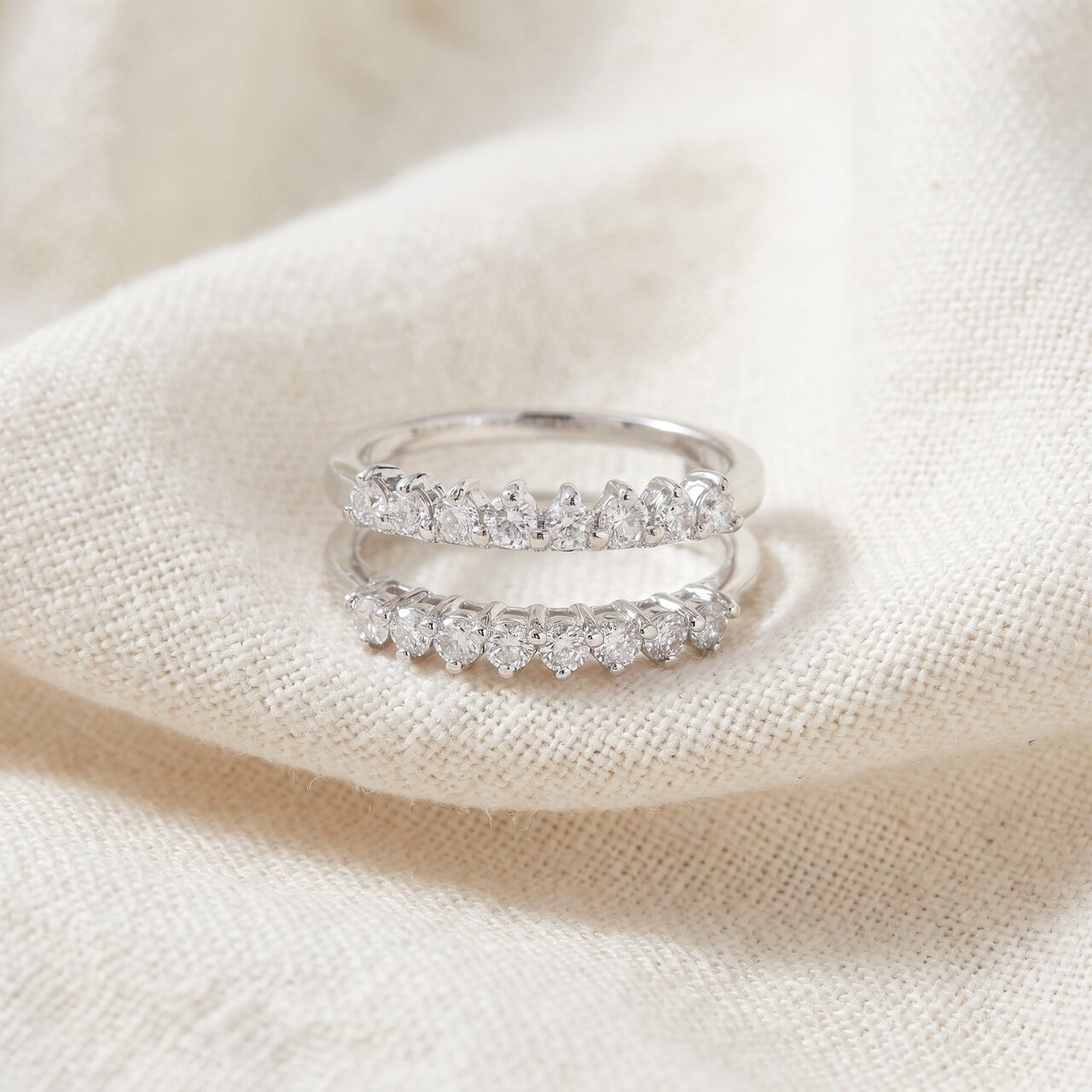 5/8ct Diamond Guard Ring Enhancer 14K White Gold (G-H, I1)