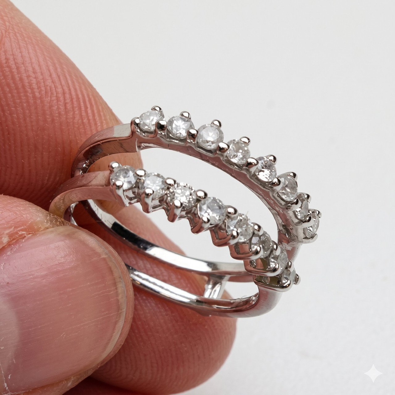 5/8ct Diamond Guard Ring Enhancer 14K White Gold (G-H, I1)