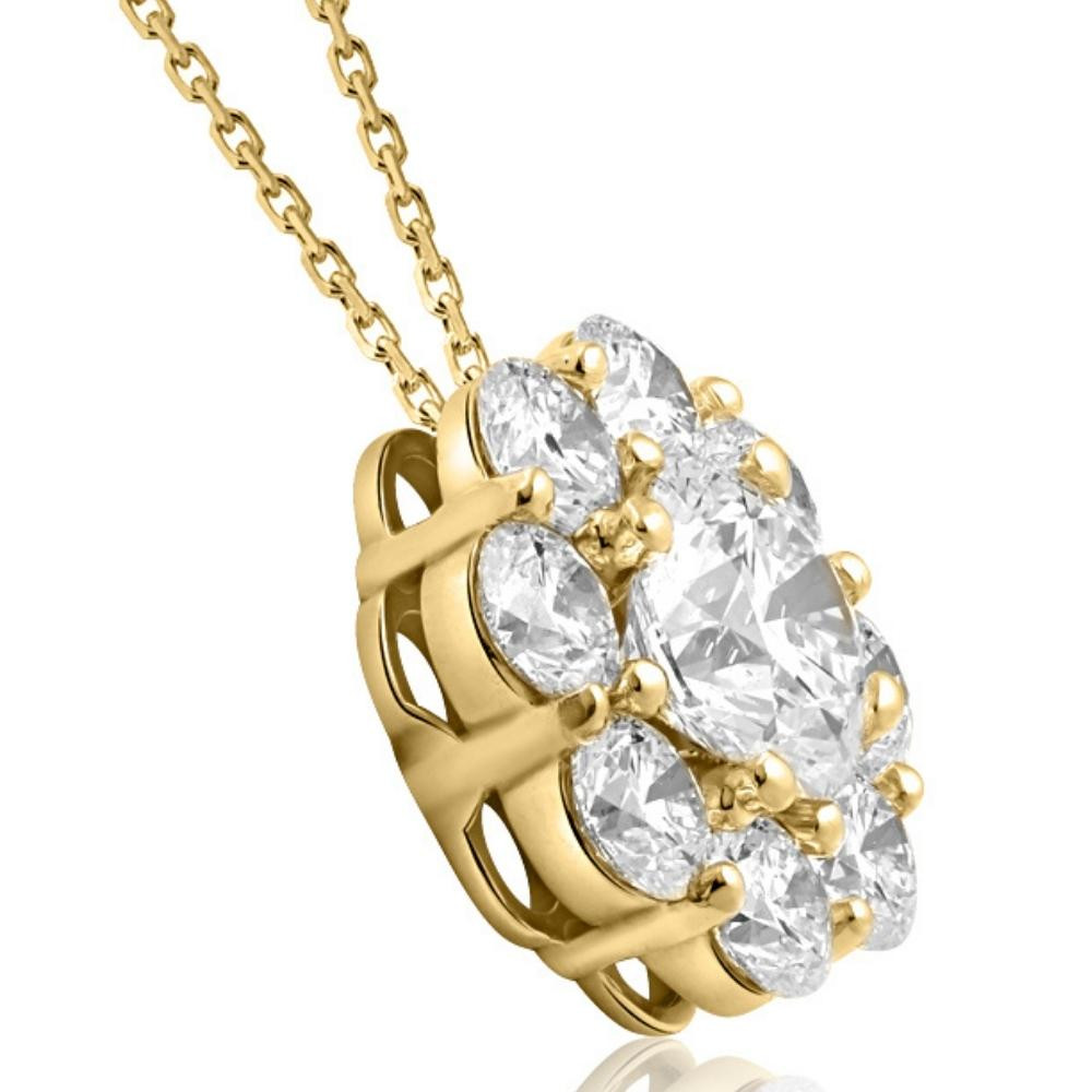 1 Ct Diamond Pendant 10k Yellow Gold Necklace (G-H, VS)