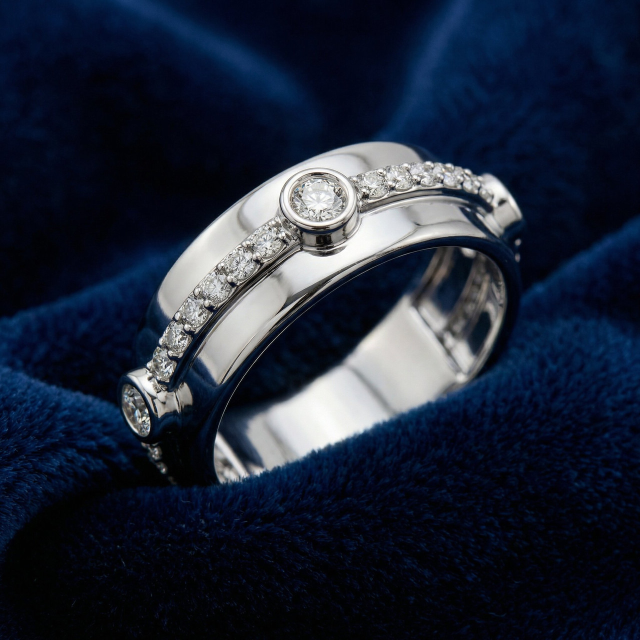 5/8Ct Diamond Ring Men's Lab Grown 7mm Polished Wedding Band in 10k Gold (F-G, VVS)