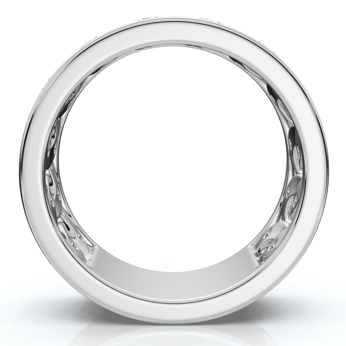 1 1/4Ct Diamond Ring Men's Curb Chain Band in 10k White, Yellow, or Rose Gold (H-I, I1)