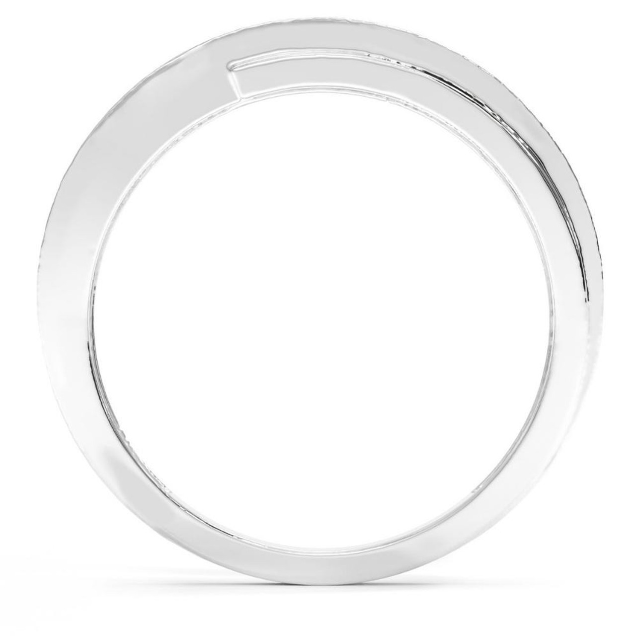 1Ct Diamond Men's Ring Brushed Wedding Band in White Rose or Yellow Gold (G-H, I1) 1Ct Diamond Men's Ring Brushed Wedding Band in White Rose or Yellow Gold (G-H, I1)