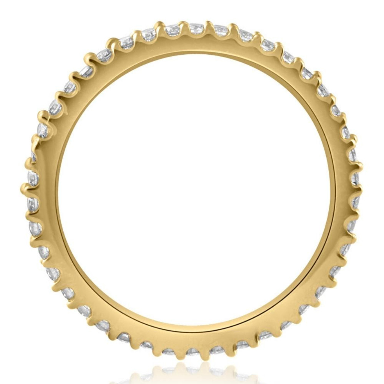 1/2Ct Diamond Eternity Ring Prong Stackable Wedding Band 14k Yellow Gold (G-H, I1) 1/2Ct Diamond Eternity Ring Prong Stackable Wedding Band 14k Yellow Gold (G-H, I1)