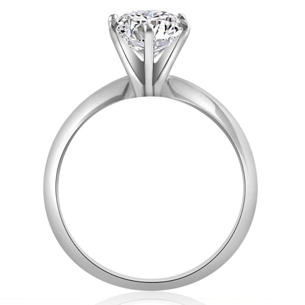 2CT Platinum Oval Diamond 6-Prong Solitaire Engagement Ring Lab Grown (G-H, VS2-SI1)