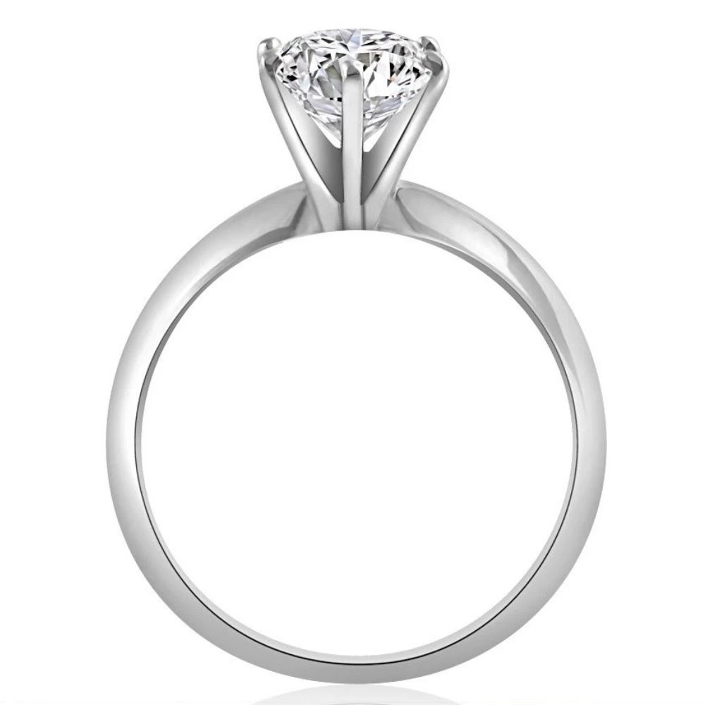 2CT Platinum Pear Shape Diamond 6-Prong Solitaire Engagement Ring Lab Grown (G-H, VS2-SI1)