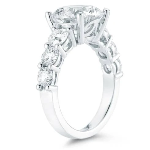 Certified 3 Ct Diamond Engagement Ring 14k White Gold Lab Grown (G-H, VS2-SI1)