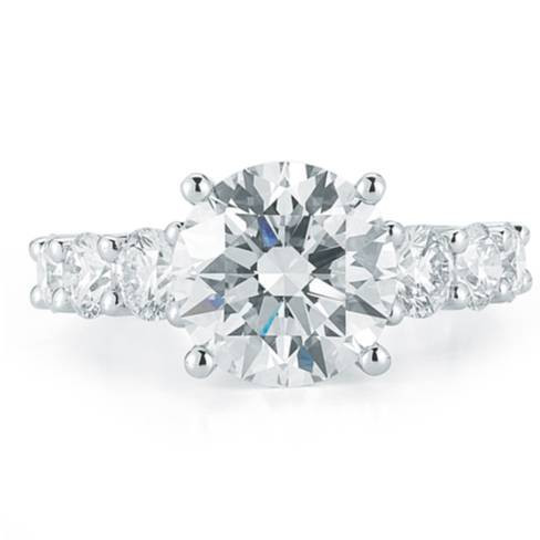 Certified 3 Ct Diamond Engagement Ring 14k White Gold Lab Grown (G-H, VS2-SI1)