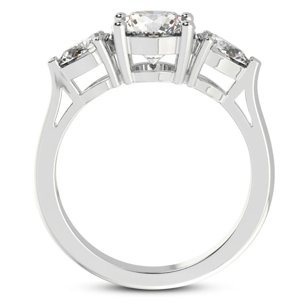 1 3/4Ct Pear Shape Lab Grown Diamond Engagement Ring White, Yellow or Rose Gold (G-H, VS2-SI1)