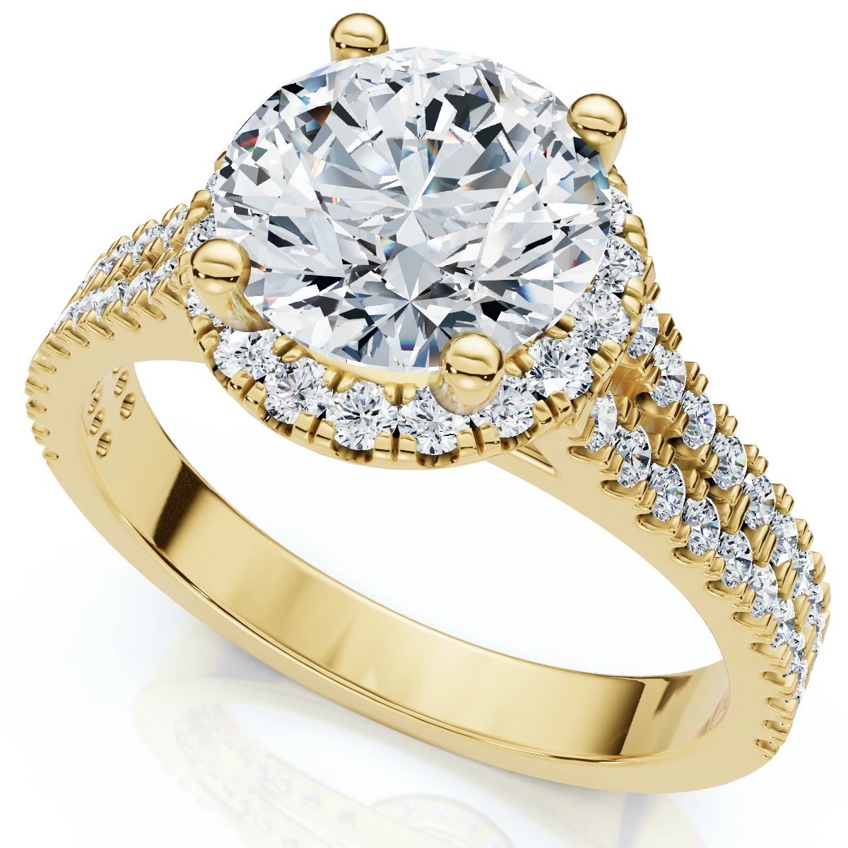 2 1/3Ct Diamond Waverly Lab Grown Engagement Ring White, Yellow or Rose Gold (G-H, VS2-SI1)