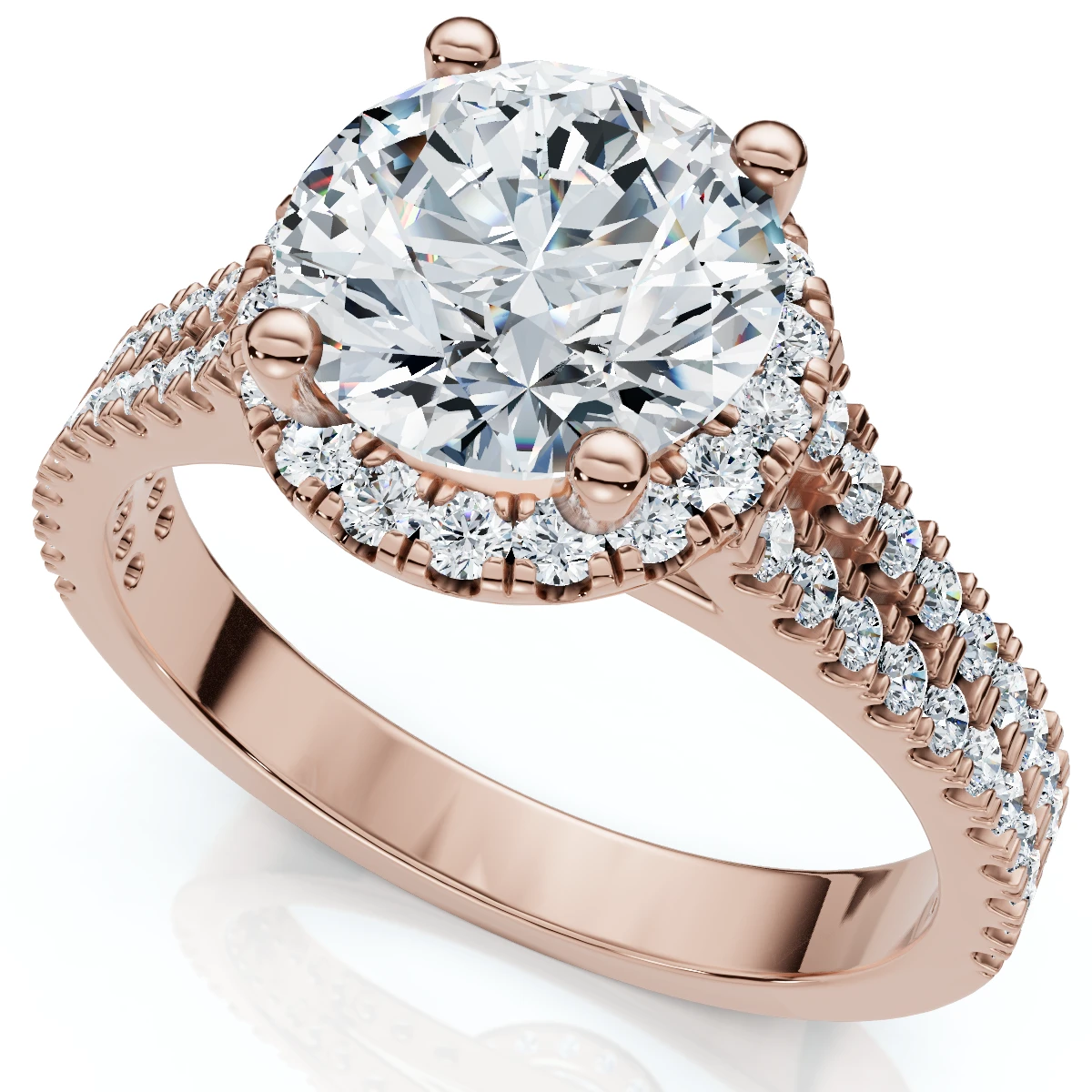 2 1/3Ct Diamond Waverly Lab Grown Engagement Ring White, Yellow or Rose Gold (G-H, VS2-SI1)