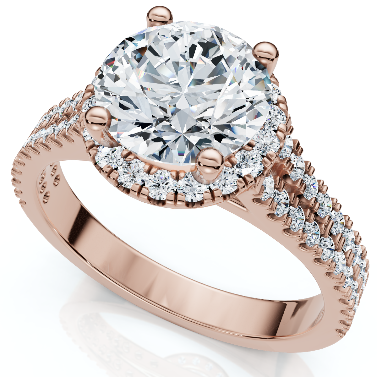 2 1/3Ct Diamond Waverly Lab Grown Engagement Ring White, Yellow or Rose Gold (G-H, VS2-SI1)